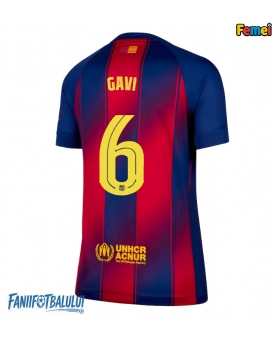 Barcelona Paez Gavi #6 Tricou Fotbal Replică 2025-26 Femei Acasa